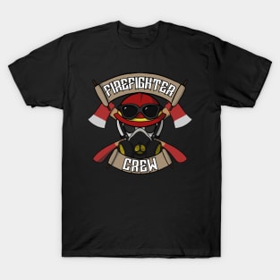 Firefighters crew Jolly Roger pirate flag T-Shirt